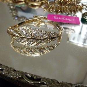 Gold leaf bracelet